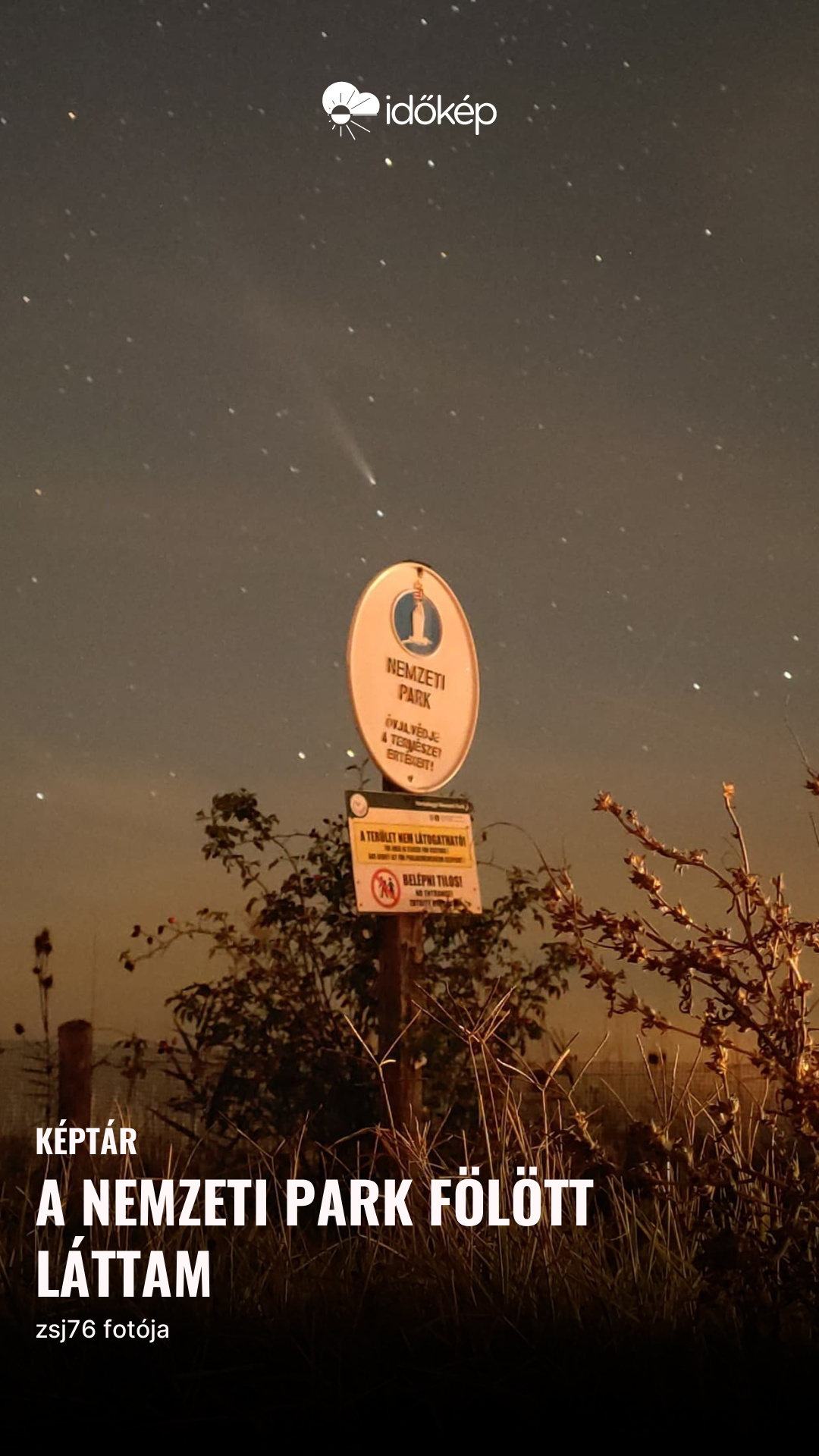 A Nemzeti park fölött láttam