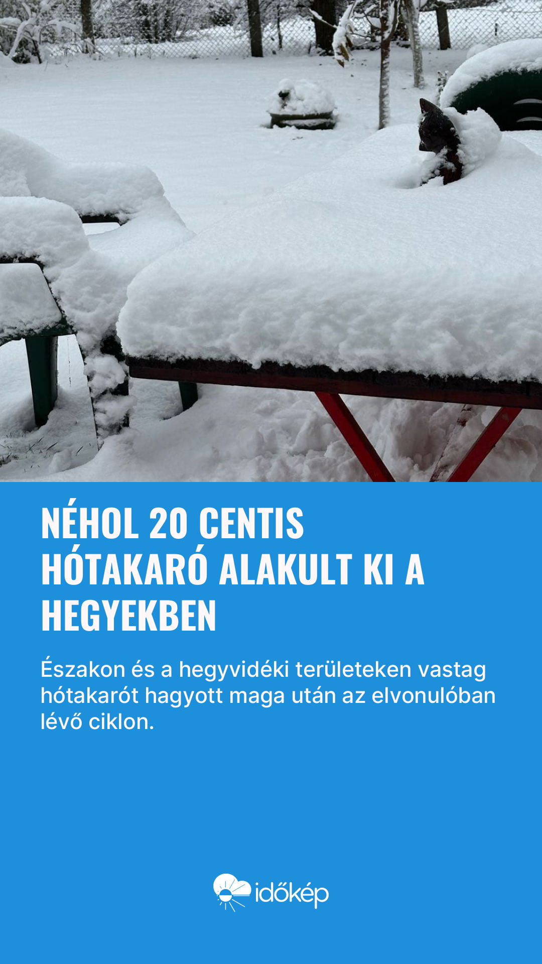 Néhol 20 centis hótakaró alakult ki a hegyekben