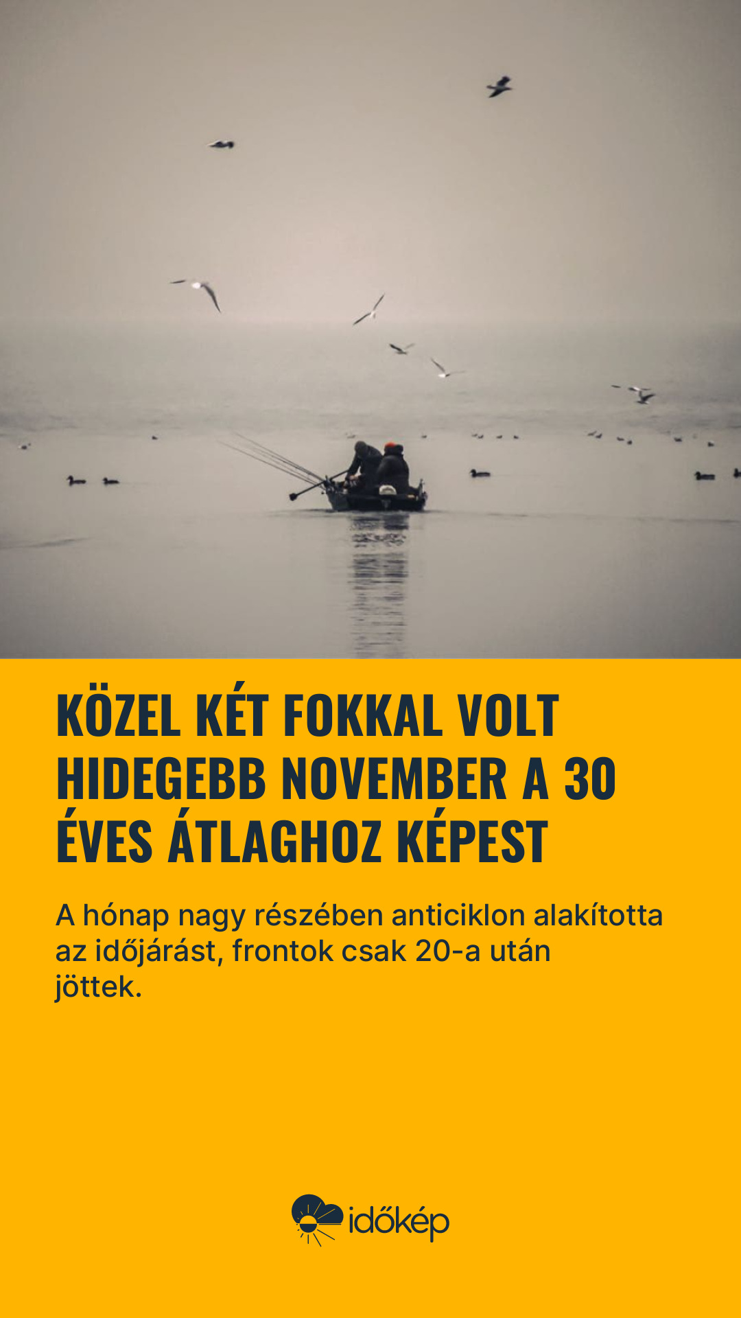 Közel két fokkal volt hidegebb november a 30 éves átlaghoz képest