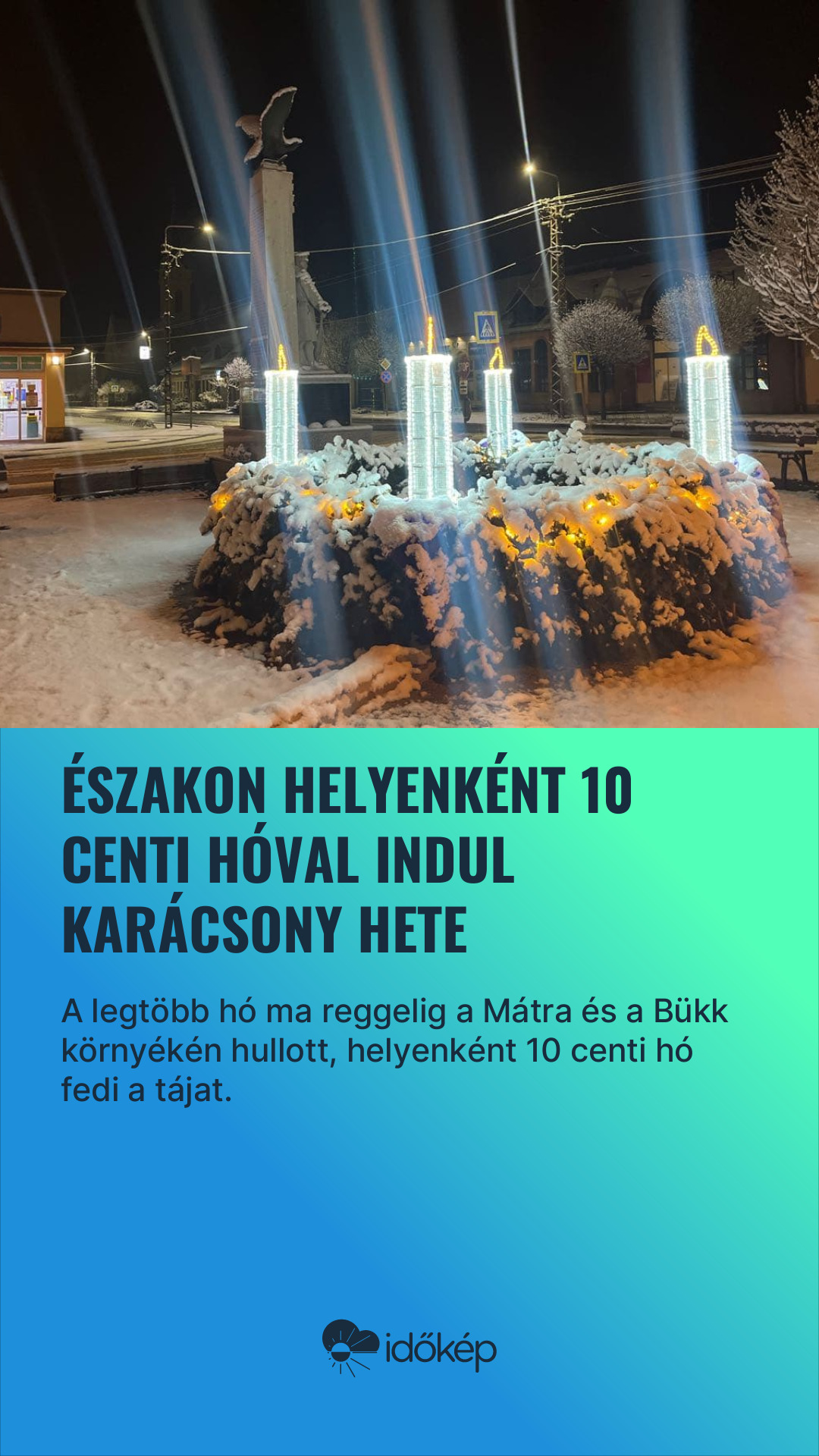 Északon helyenként 10 centi hóval indul karácsony hete 