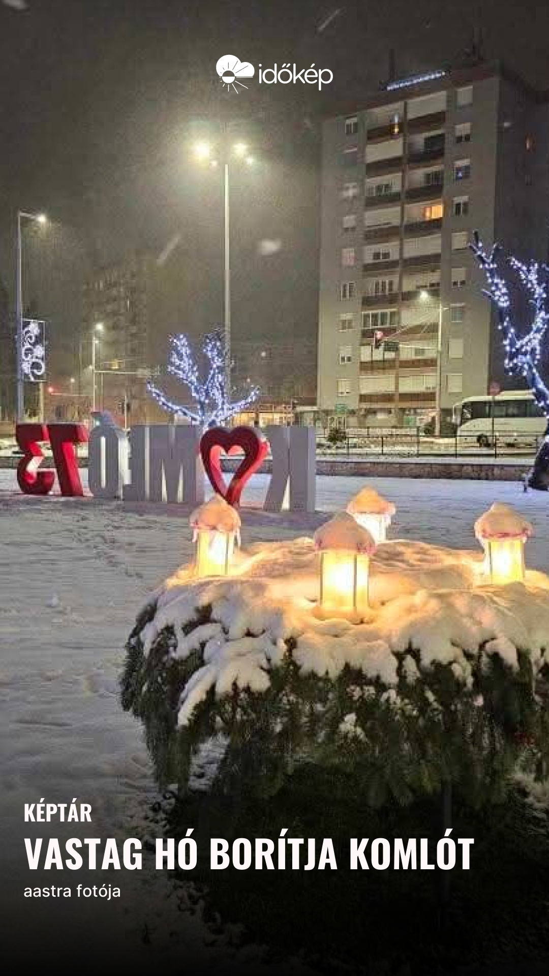 Vastag hó borítja Komlót