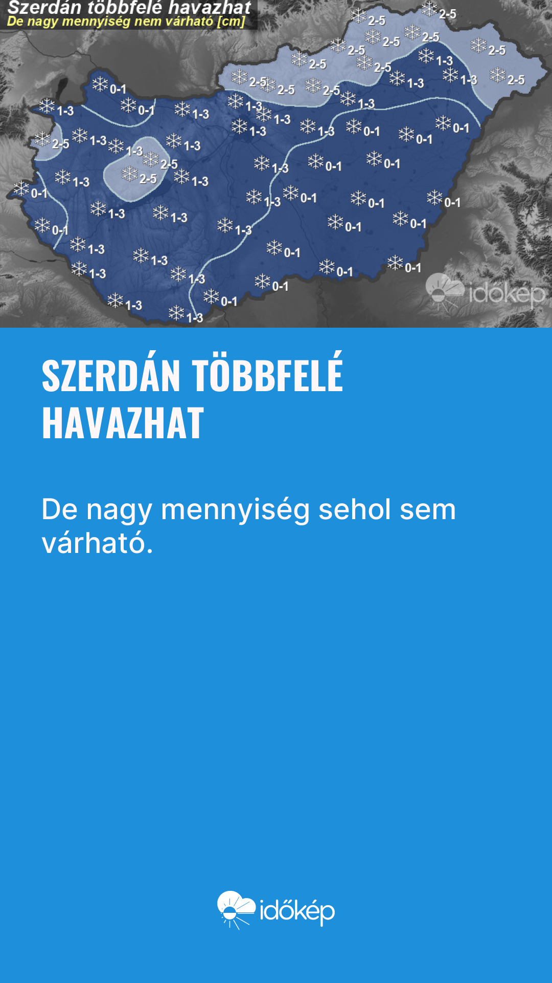 Szerdán többfelé havazhat