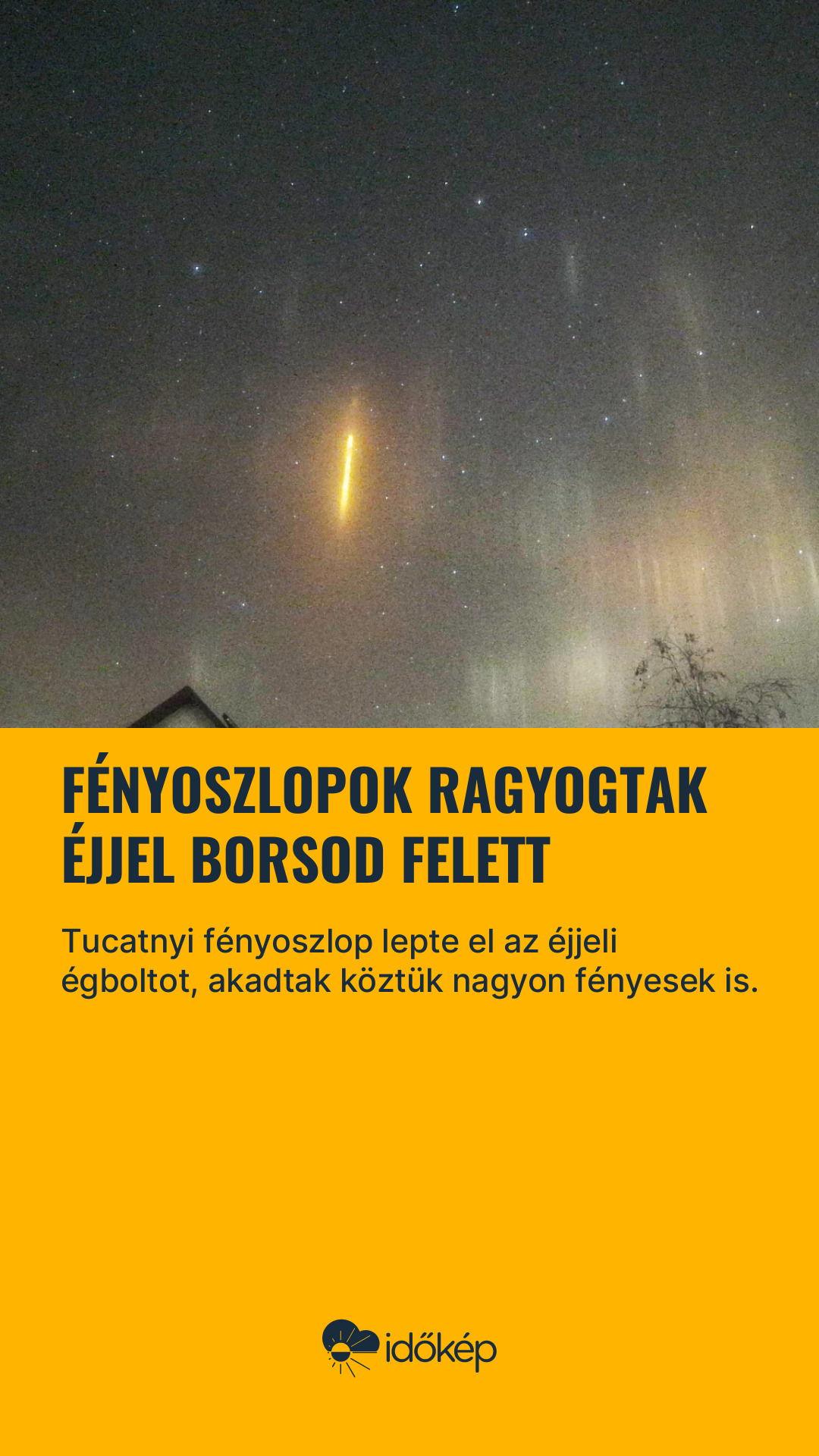 Fényoszlopok ragyogtak éjjel Borsod felett