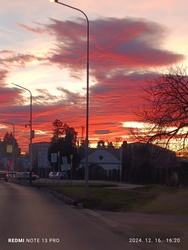 Naplemente, felhőkép