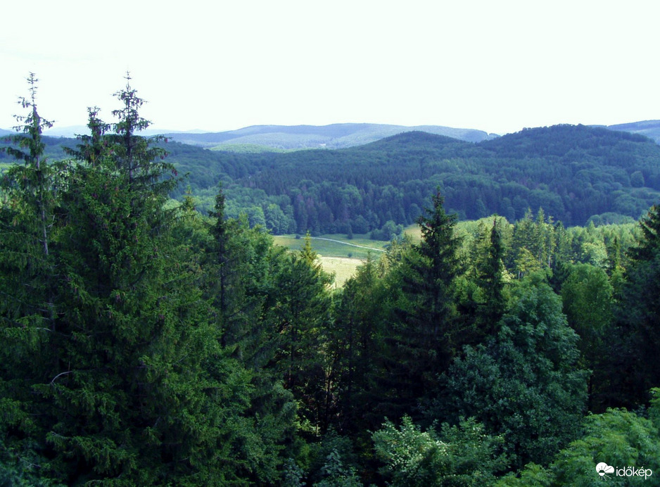 A Petőfi-kilátó panorámája a Bükkben (974 m.)