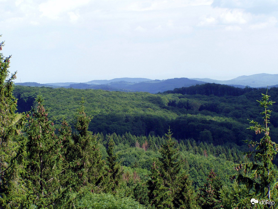 A Petőfi-kilátó panorámája a Bükkben (974 m.)