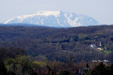 Schneeberg csúcsa Sopronból nézve