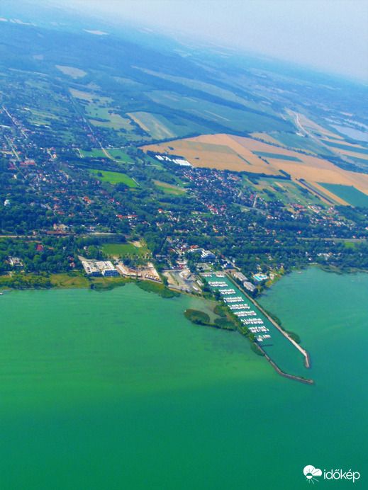 Balatonszemes kikötő madártávlatból