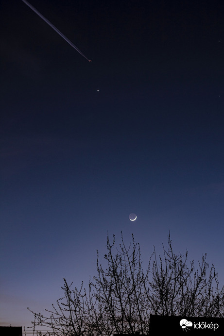 2023.03.23. Vénusz, Hold + repülő