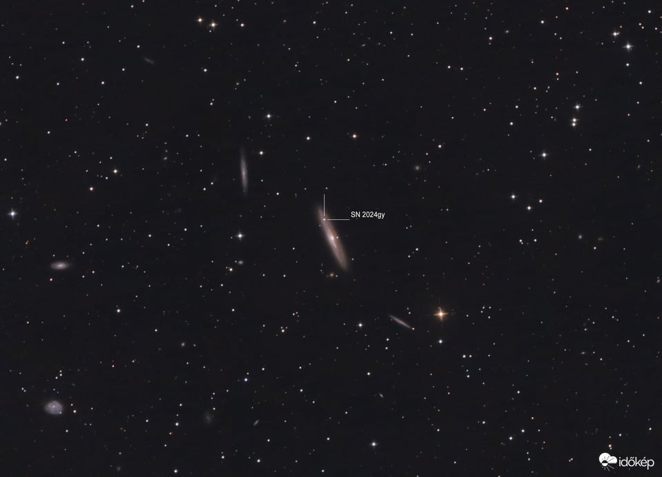 NGC 4216 Spirálgalaxis és benne az SN 2024gy jelű Szupernóva