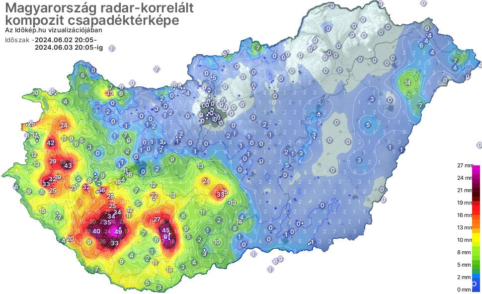 Kiadós csapadékot kapott nyugat