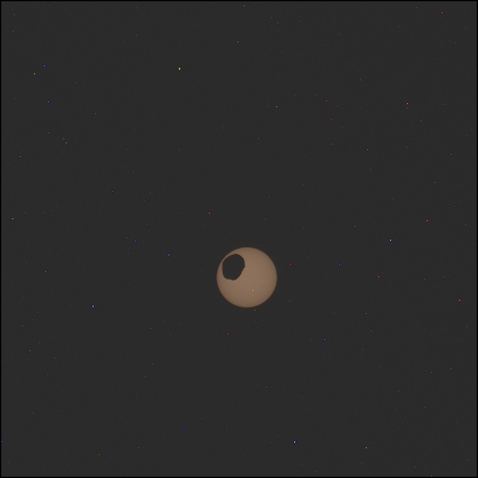 Marsi napfogyatkozás (Fotó: NASA/JPL-Caltech/ASU)
