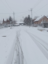 Meg érkezett ide a határ túloldalára is a havazás.