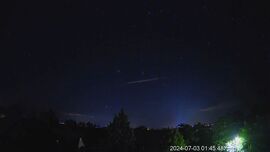 Meteor Balatonszemesről nézve