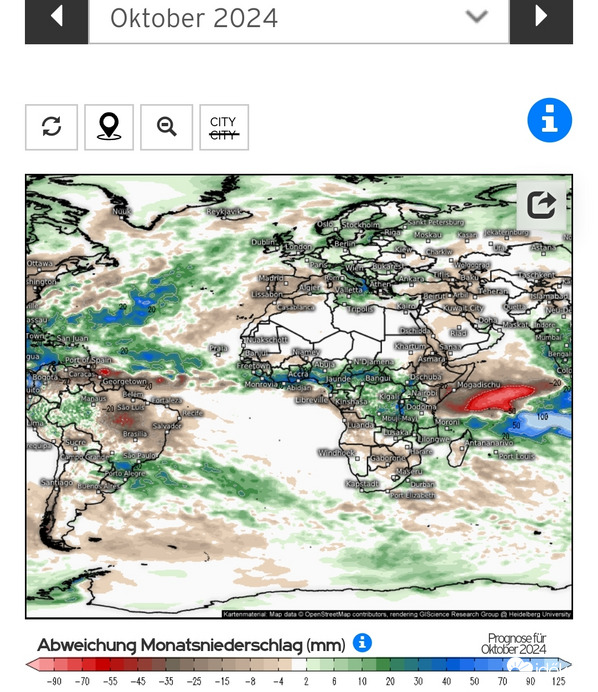 ECM Október csapadék